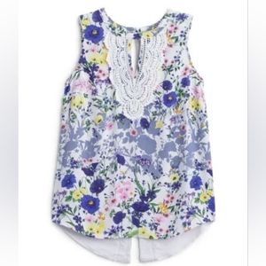 Daniel Rainn Quin Keyhole Crochet Top - Size Large